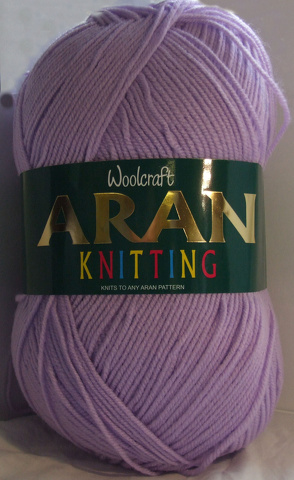 100% Acrylic Aran Yarn x2 400g Balls Lilac